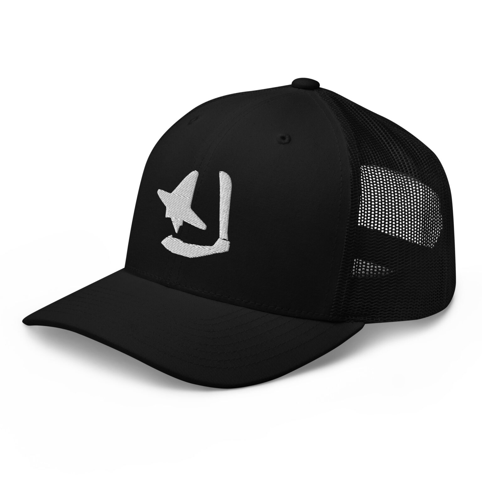 Retro trucker hat black left front 68502470f3c80.jpg