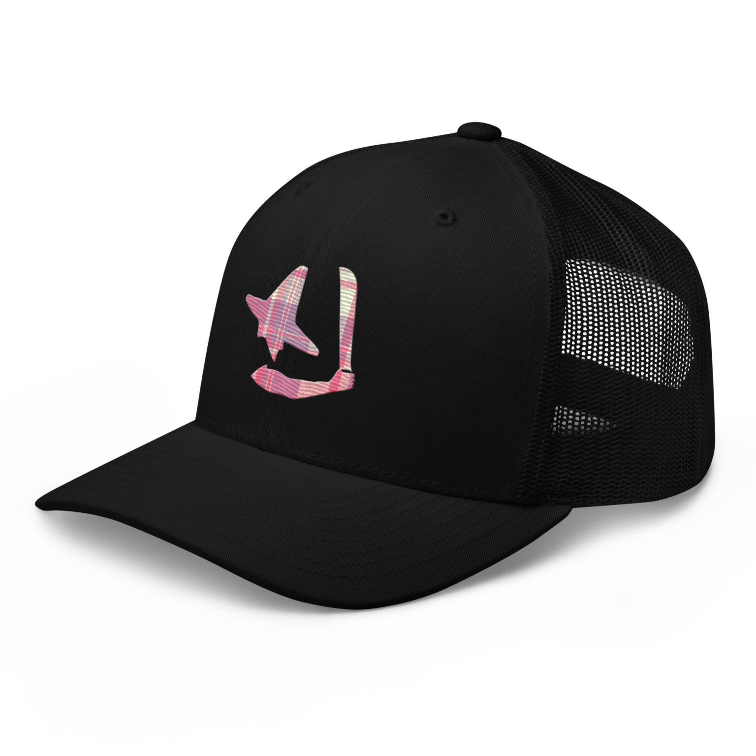 Retro trucker hat black left front 6850256269c08.jpg